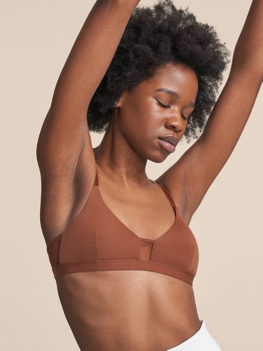 Pepper Limitless Wirefree Scoop Bra in Cocoa S